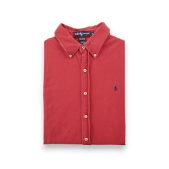 Second life - Koszula męska klasyczna Polo Ralph Lauren - Stan bardzo dobry. Czerwone koszule męskie Ralph Lauren, l, bez wzorów, casualowe, bez kołnierzyka, bez ramiączek. Za 170.36 zł.