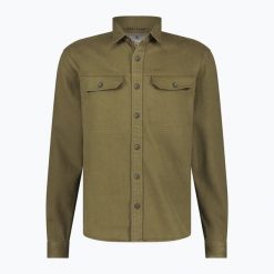Koszula męska Royal Robbins Clouds Rest Hemp. Zielone koszule męskie ROYAL ROBBINS, m, bez wzorów, casualowe, bez kołnierzyka, bez ramiączek. Za 549.99 zł.