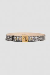 BALMAIN Czarno-biały pasek Labyrinth. Białe paski damskie Balmain, bez wzorów. W wyprzedaży za 1,599.99 zł.
