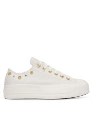 Converse Trampki Chuck Taylor All Star Heathered Glam A17597C Beżowy. Brązowe trampki i tenisówki damskie Converse, bez wzorów, z materiału, bez zapięcia. Za 419.99 zł.