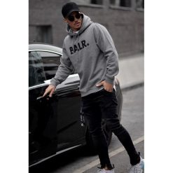 Męska bluza BALR. Szare bluzy męskie Męska bluza BALR, l, bez wzorów, bez ramiączek, bez kaptura. W wyprzedaży za 49.00 zł.