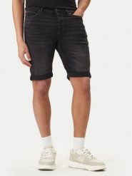 HUGO Szorty jeansowe 50561639 Szary Tapered Fit. Szare szorty męskie Hugo, bez wzorów, z bawełny. Za 449.99 zł.