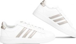Adidas Buty damskie adidas Grand Court Cloudfoam Lifestyle Court Comfort białe GW9215 36 2/3. Białe obuwie sportowe damskie Adidas, bez wzorów, bez zapięcia. Za 317.42 zł.