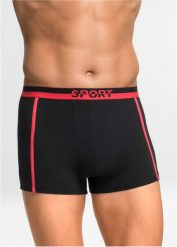 Bokserki (3 pary). Czarne bielizna sportowa męska bonprix, bez wzorów. Za 62.99 zł.