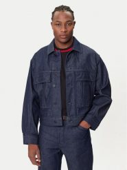 HUGO Kurtka jeansowa 50542915 Granatowy Relaxed Fit. Niebieskie kurtki męskie Hugo, m, bez wzorów, z bawełny, bez kaptura. Za 929.99 zł.