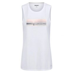 Damski tank top Regatta Freedale III. Białe topy damskie Regatta, bez wzorów, bez kołnierzyka, bez ramiączek. Za 94.00 zł.