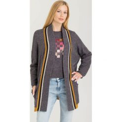 KARDIGAN MY TWIN Twinset. Szare kardigany damskie Twinset, m, z aplikacjami, z materiału, bez kołnierzyka. Za 859.00 zł.