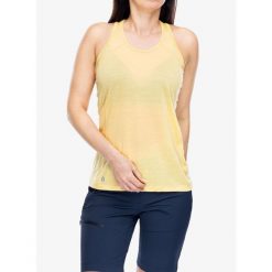 Top damski Smartwool Active Ultralite Racerback Tank. Żółte topy damskie Smartwool, bez wzorów, bez kołnierzyka, bez ramiączek. Za 146.99 zł.
