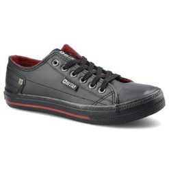 Czarne Trampki Big Star Damskie Modne Półbuty. Czarne trampki i tenisówki damskie BIG STAR, bez wzorów, ze skóry ekologicznej, bez zapięcia. Za 129.00 zł.