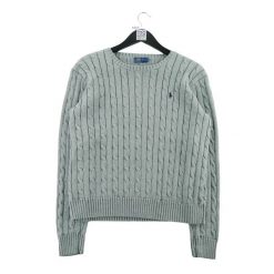 Second life - Polo Ralph Lauren sweter męski warkoczowy szary - Jak nowy. Szare swetry męskie Ralph Lauren, l, bez wzorów, z jeansu, klasyczne, bez kołnierzyka, bez ramiączek. Za 255.56 zł.