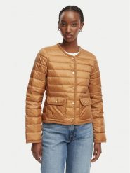 Tommy Hilfiger Kurtka przejściowa WW0WW49660 Brązowy jasny Slim Fit. Brązowe kurtki damskie Tommy Hilfiger, xl, bez wzorów, z syntetyku, bez kaptura. Za 949.99 zł.