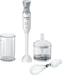 Blender Bosch Bosch Blender ErgoMixx MSM66050 Hand Blender, 600 W, Number of speeds 12, Turbo mode, Chopper, Ice crushing, White. Białe blendery Bosch. Za 259.68 zł.
