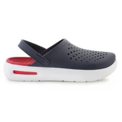 Klapki Crocs InMotion Clog 209964-410 granatowe niebieskie. Niebieskie klapki męskie bez wzorów, bez zapięcia. Za 435.61 zł.