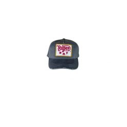 Damska czapka typu trucker Superdry. Czarne czapki damskie Superdry, bez wzorów, klasyczne. Za 148.85 zł.