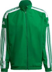 Adidas Bluza męska adidas Squadra 21 Presentation Jacket zielona GP6447 L. Zielone bluzy męskie Adidas, l, bez wzorów, bez ramiączek, bez kaptura. Za 165.99 zł.
