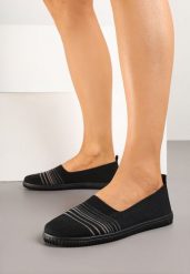 Czarne Tenisówki z Ozdobnymi Paskami Loroti. Czarne trampki i tenisówki damskie Born2be, bez wzorów, z jeansu, bez zapięcia. Za 39.99 zł.