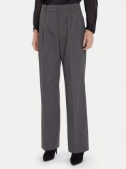 Tommy Hilfiger Spodnie materiałowe WW0WW48358 Szary Relaxed Fit. Szare spodnie materiałowe damskie Tommy Hilfiger, bez wzorów, z materiału. Za 749.99 zł.
