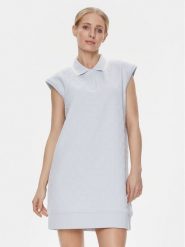 Guess Sukienka codzienna Cheri V4RK00 KBSL0 Błękitny Regular Fit. Niebieskie sukienki damskie Guess, na co dzień, l, z aplikacjami, z syntetyku, bez kołnierzyka, bez ramiączek, proste. Za 419.99 zł.