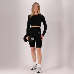 Damski zestaw sportowy - Legginsy/Top - Czarny. Czarne legginsy damskie Xtreme, l, bez wzorów, z dresówki. Za 207.04 zł.