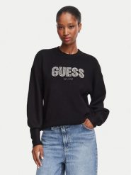 Guess Sweter W6YR30 Z0978 Czarny Regular Fit. Czarne swetry nierozpinane damskie Guess, xl, z aplikacjami, z wiskozy, bez kołnierzyka, bez ramiączek. Za 434.99 zł.
