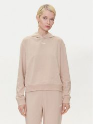 HUGO Bluza 50490594 Beżowy Regular Fit. Brązowe bluzy damskie Hugo, l, bez wzorów, z bawełny, bez ramiączek, bez kaptura. Za 229.99 zł.