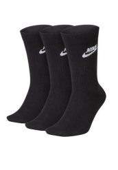 Skarpety męskie Nike 3-Pak. Czarne skarpetki damskie Nike, bez wzorów, z materiału. Za 76.99 zł.