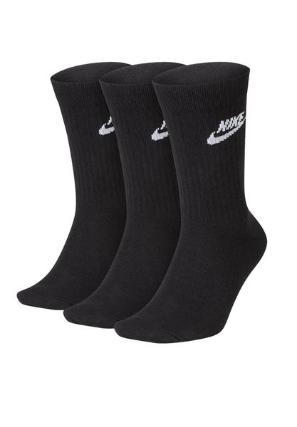 Skarpety męskie Nike 3-Pak. Czarne skarpetki damskie Nike, bez wzorów, z materiału. Za 76.99 zł.