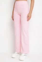 Różowe Legginsy Dzwony z Wysokim Stanem i Szeroką Gumką w Talii Idoreia. Czerwone legginsy damskie Born2be, bez wzorów, z jeansu. Za 49.99 zł.