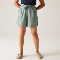 Damskie spodenki Sabela II. Szare szorty damskie Regatta, bez wzorów, z bawełny, sportowe. Za 232.00 zł.