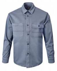 Lekka Kurtka o Kroju Koszuli Wierzchniej - Pako Jeans - Stalowa Niebieska. Niebieskie kurtki męskie Pako Jeans, na wiosnę, l, bez wzorów, z bawełny, bez kaptura. Za 239.00 zł.