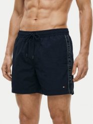 Tommy Hilfiger Szorty kąpielowe UM0UM03730 Granatowy Regular Fit. Niebieskie kąpielówki męskie Tommy Hilfiger, bez wzorów, z syntetyku. Za 249.99 zł.
