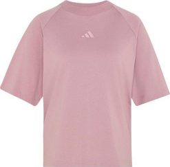 Adidas Koszulka damska Kit Small Logo pudrowy róż KT0296 L. Czerwone bluzki damskie Adidas, l, bez wzorów, bez kołnierzyka, bez ramiączek. Za 160.91 zł.