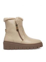 Go Soft Botki CEO-WI23-TAIDA-03 Beżowy. Brązowe botki damskie GO SOFT, bez wzorów, ze skóry, bez obcasa, na koturnie, bez zapięcia. Za 259.99 zł.