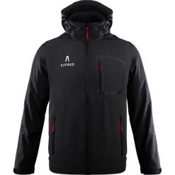 Kurtka softshellowa turystyczna męska Alpinus Stenshuvud. Czarne kurtki męskie Alpinus, m, bez wzorów, z softshellu, bez kaptura, trekkingowe. Za 279.00 zł.