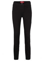 Jegginsy termiczne. Czarne jeansy damskie bonprix, bez wzorów, z jeansu, biznesowe. Za 129.99 zł.