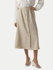 Vero Moda Spódnica midi Melaney 10304134 Beżowy Regular Fit. Brązowe spódnice damskie Vero Moda, xl, bez wzorów, z syntetyku, midi. Za 189.99 zł.