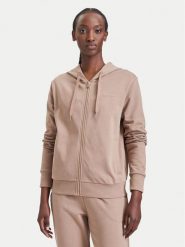 Guess Bluza O5RQ01 KCO31 Brązowy Regular Fit. Brązowe bluzy damskie Guess, xl, z aplikacjami, z bawełny, bez ramiączek, bez kaptura. Za 294.99 zł.