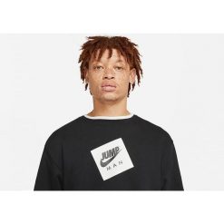 Bluza męska nike air jordan jumpman classics crew black. Czarne bluzy męskie Nike, m, bez wzorów, sportowe, bez ramiączek, bez kaptura. Za 269.00 zł.