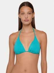 Guess Góra od bikini E6GJ30 MC040 Niebieski. Niebieskie bikini Guess, z aplikacjami, z syntetyku. Za 269.99 zł.