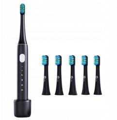Infly P60 Czarna | Szczoteczka soniczna + 5 wymiennych główek | do 19000 obr/min, IPX7. Czarne szczoteczki soniczne INFLY. Za 63.85 zł.