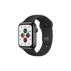 Smartwatch Apple Watch 5 44mm Stainless Black Czarny (MWWK2FD/A). Czarne krokomierze Apple. Za 3,590.00 zł.