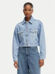 HUGO Kurtka jeansowa Galatea 50557043 Niebieski jasny Regular Fit. Niebieskie kurtki damskie Hugo, s, bez wzorów, z bawełny, bez kaptura. Za 799.99 zł.