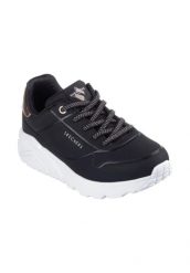 Buty SKECHERS UNO LITE-METALLIC MO Czarny. Białe obuwie trekkingowe damskie Skechers, z materiału, bez zapięcia. Za 210.99 zł.