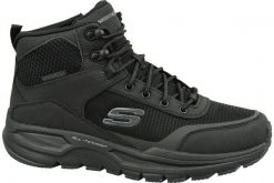 Buty trekkingowe męskie Skechers Escape Plan 20. Czarne trekkingi męskie Skechers, na zimę, z materiału, za kostkę, bez zapięcia. Za 339.99 zł.