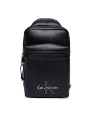 Calvin Klein Saszetka Bold Logo Webbing Sling LV04D3449G Czarny. Czarne saszetki i nerki męskie Calvin Klein, bez wzorów, ze skóry. Za 369.99 zł.