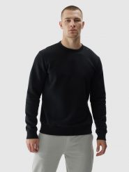 4F Bluza dresowa nierozpinana bez kaptura męska - czarna S. Czarne bluzy sportowe męskie 4F, m, bez wzorów, z bawełny, bez kaptura. W wyprzedaży za 79.99 zł.
