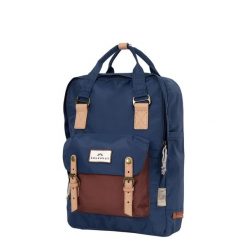 Plecak miejski Doughnut Macaroon Large Jungle Series - navy. Niebieskie plecaki damskie Doughnut, bez wzorów, sportowe. Za 350.99 zł.