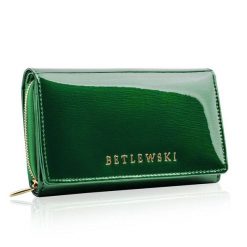 Portfel damski BETLEWSKI ZBPD-BS-513 zielony. Zielone portfele damskie Betlewski, ze skóry. Za 139.99 zł.