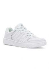 Trampki Damskie Court Palisades. Białe trampki i tenisówki damskie K-SWISS, bez wzorów, z gumy, bez zapięcia. Za 139.00 zł.