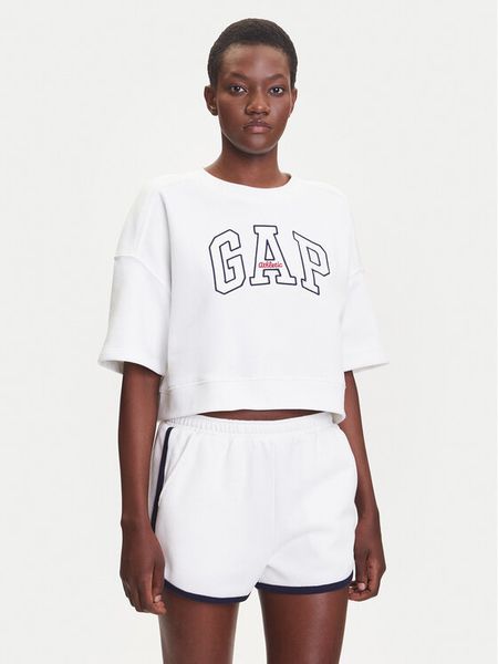 Gap Bluza 778442-02 Biały Oversize. Białe bluzy damskie GAP, xs, bez wzorów, z bawełny, bez ramiączek, bez kaptura. Za 99.99 zł.
